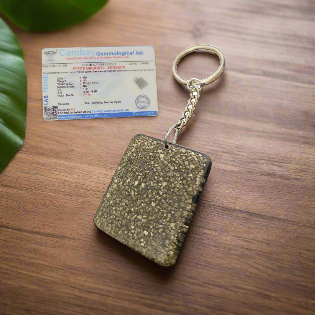 Pyrite Wealth Magnet Keychain