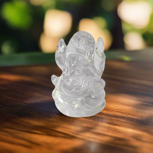 Clear Quartz Ganesha 1"-1.5", Healing Crystal Remove Negative Energies.