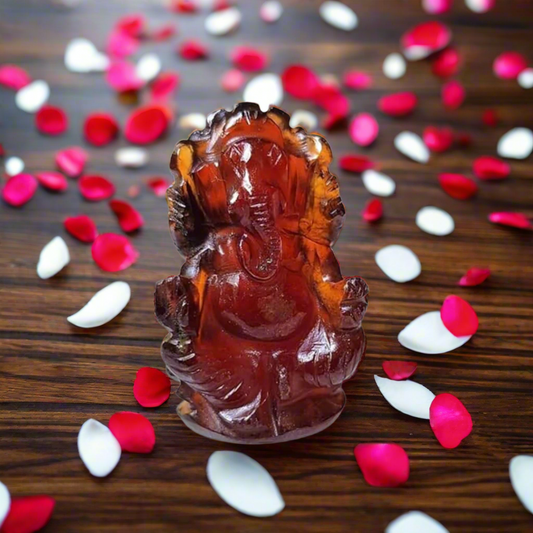Soulwise Gomedh Ganesha, Hessonite Garnet Ganesha 47ct.