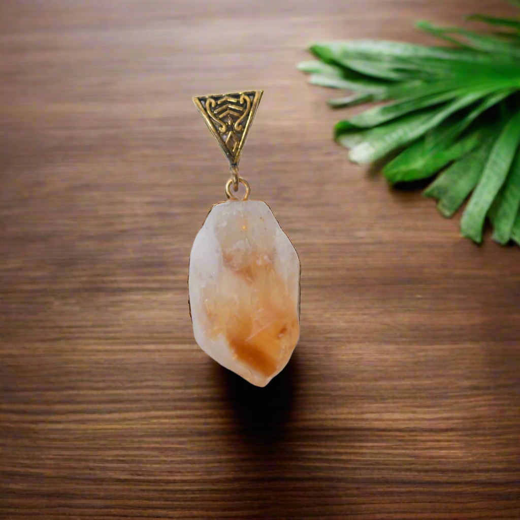 Raw Citrine pendant