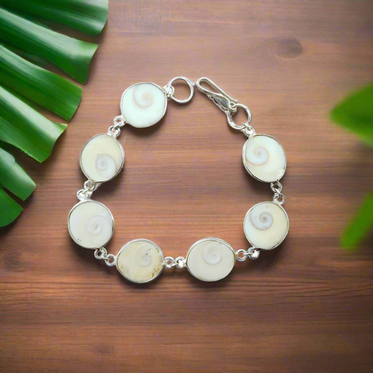 Gomti Chakra Spiral Link Bracelet