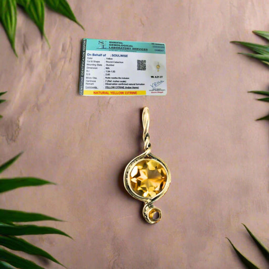 Citrine Gemstone Pendant