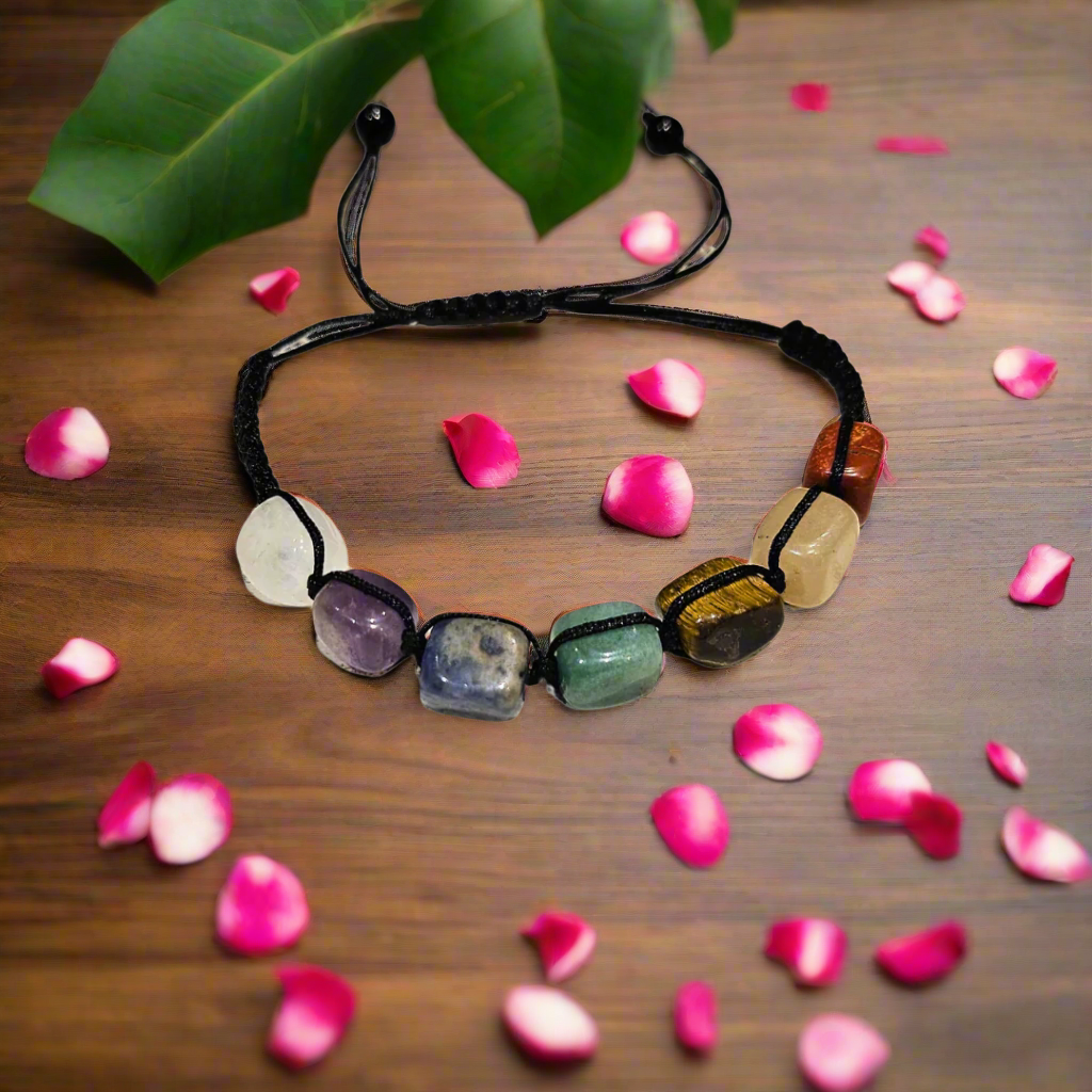 7 Chakra Crystals I Thread Bracelet