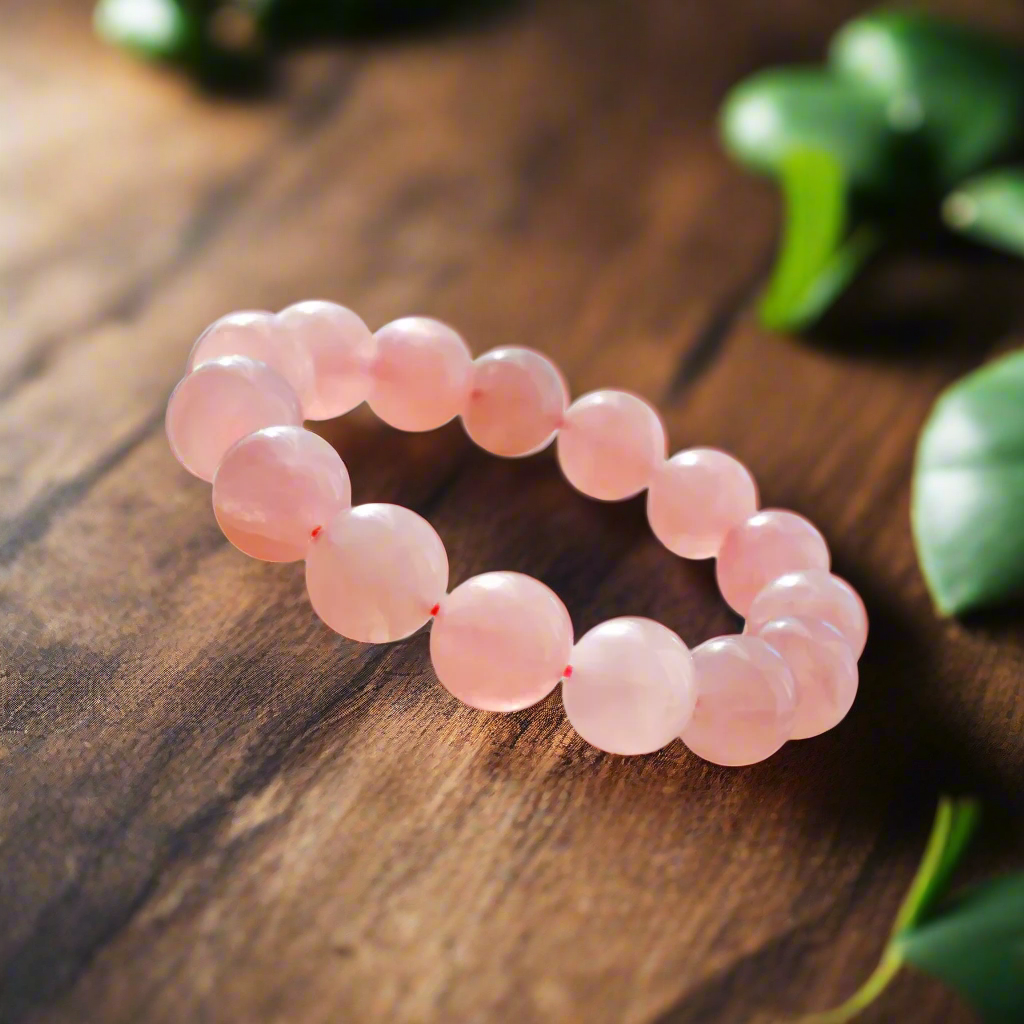 गुलाब क्वार्ट्ज स्टोन कंगन