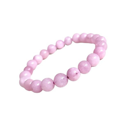 Kunzite Bracelet 8mm – Natural Healing Crystal Beads for Love, Peace, Compassion & Emotional Blockage Clearing | Unisex