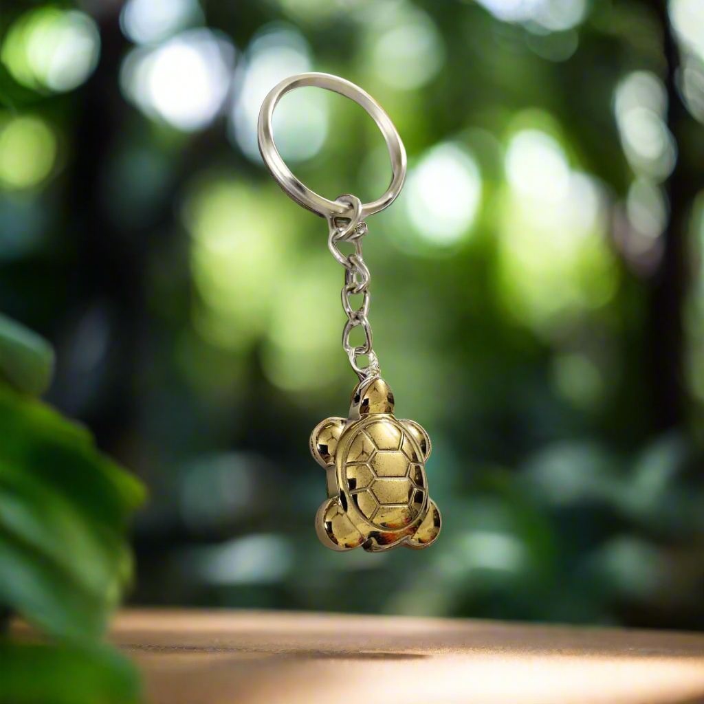 Pyrite Tortoise Keychain Certified