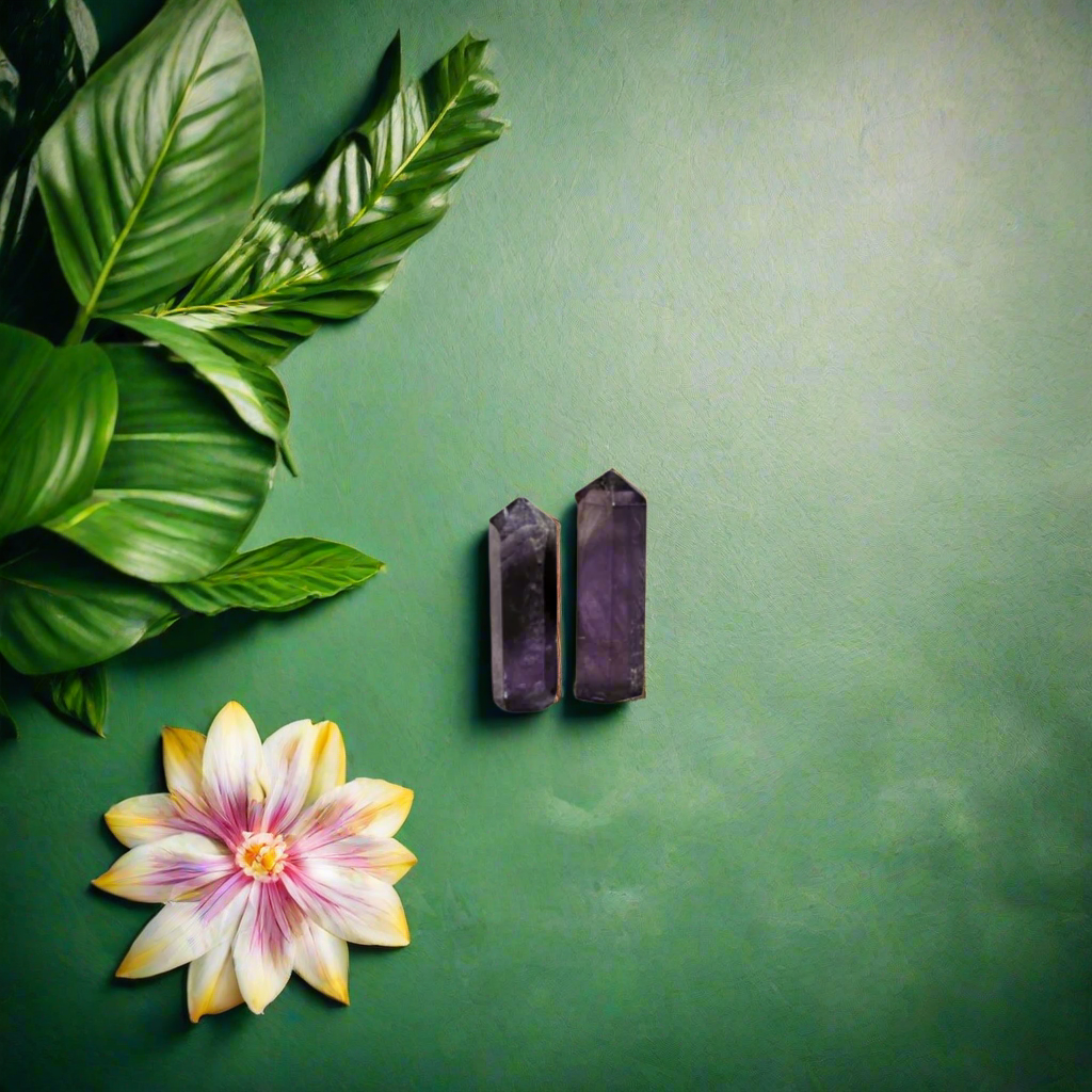 Set of 2 Amethyst Mini Crystal Pencil Points,Natural Gemstone Wands for Chakra Healing, Reiki, Crystal.