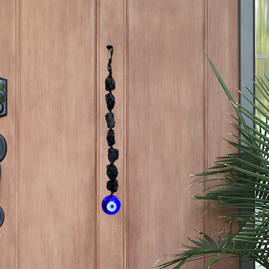 Evil Eye Black Tourmaline Car/Door Hanger, Certified Crystal Decor