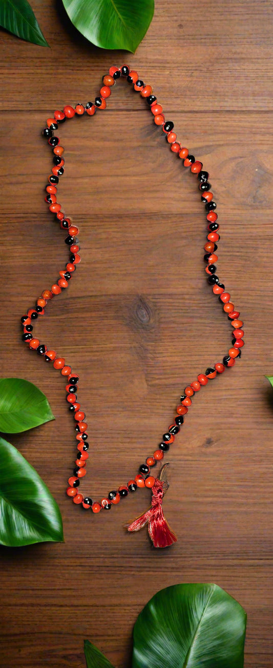 Soulwise Rakta Gunja Mala | 108 Beads Rakta Gunja Japa Mala | Sacred Red Gunja Seed Mala for Mantra Chanting, Spiritual Sadhana & Energy Protection.
