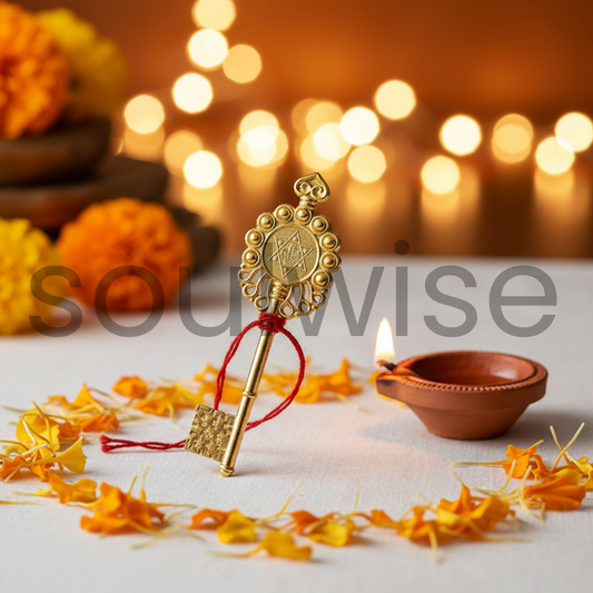 Diwali Kuber Kunji – Golden Key for Wealth, Prosperity & Vastu | Lakshmi Kuber Puja Item .