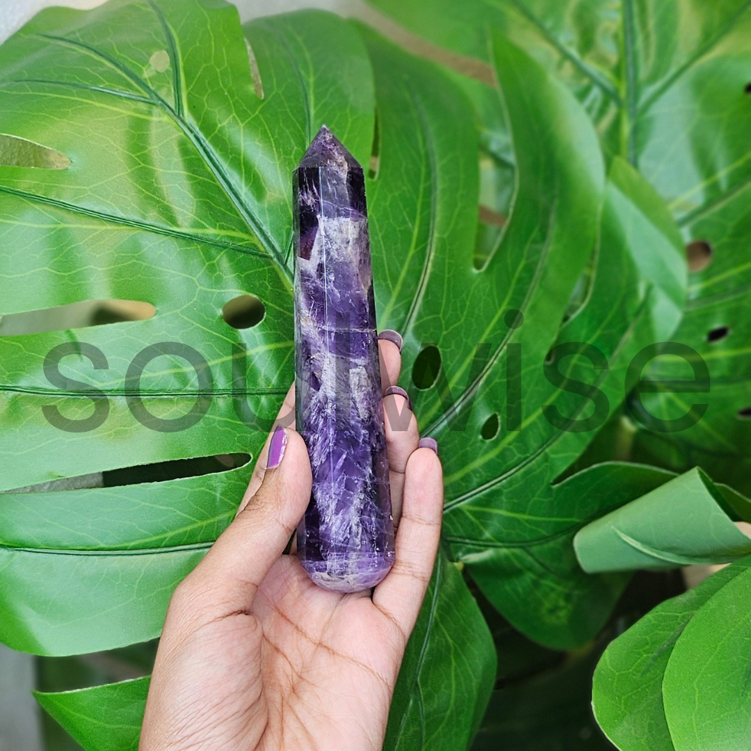 6-Inch Polished Amethyst Wand – Natural Crystal for Healing, Meditation & Energy Work