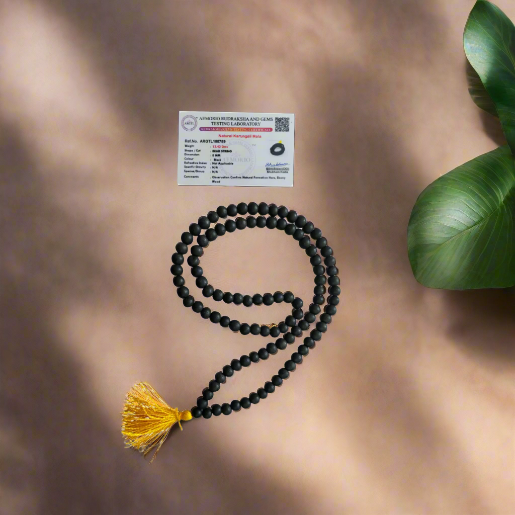 Original Karungali Mala 108 Ebony Wood beads
