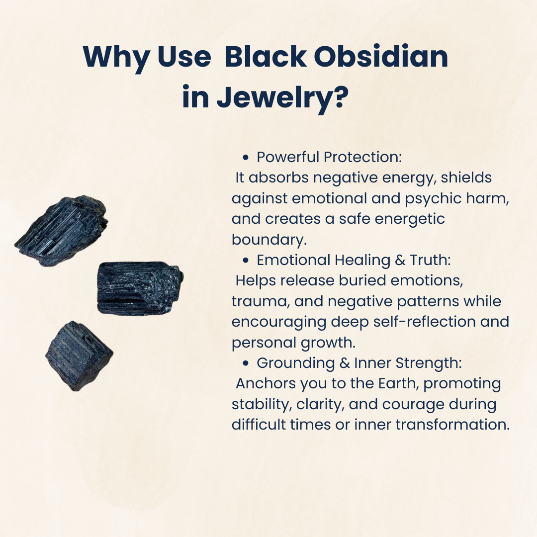 SOULWISE Black Obsidian Pendant Necklace – Grounding & Protective Crystal Jewelry for Men and Women – Ideal for Empaths, Healers, and Spiritual Seekers