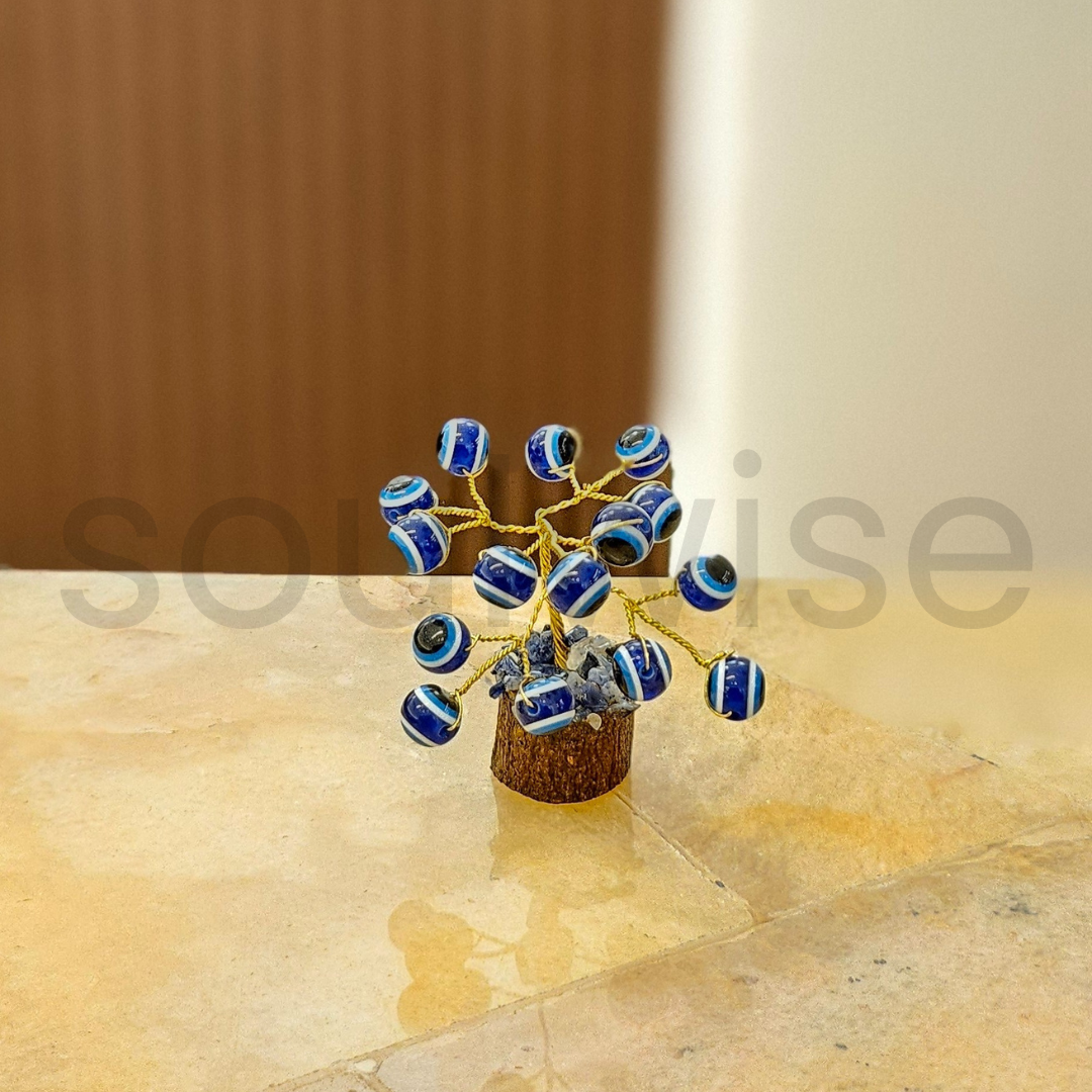 Soulwise Evil Eye Miniature Tree | abletop Spiritual Showpiece for Office, Living Room, Gift Use.