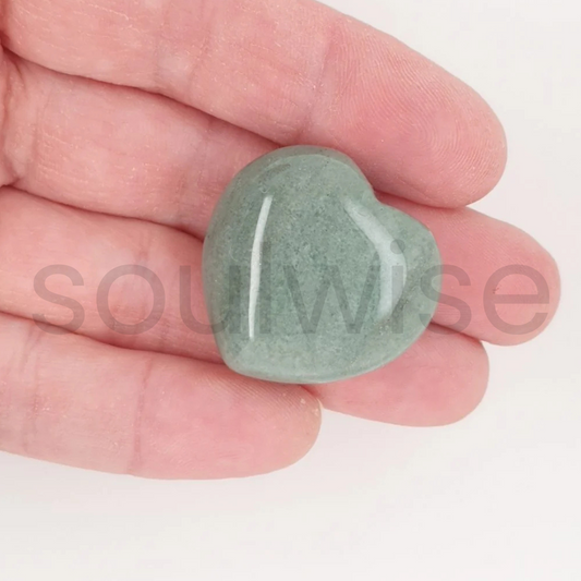 Soulwise Green Aventurine Healing Crystal Heart-Shape Decor – Natural Gemstone for Prosperity, Love & Positive Energy