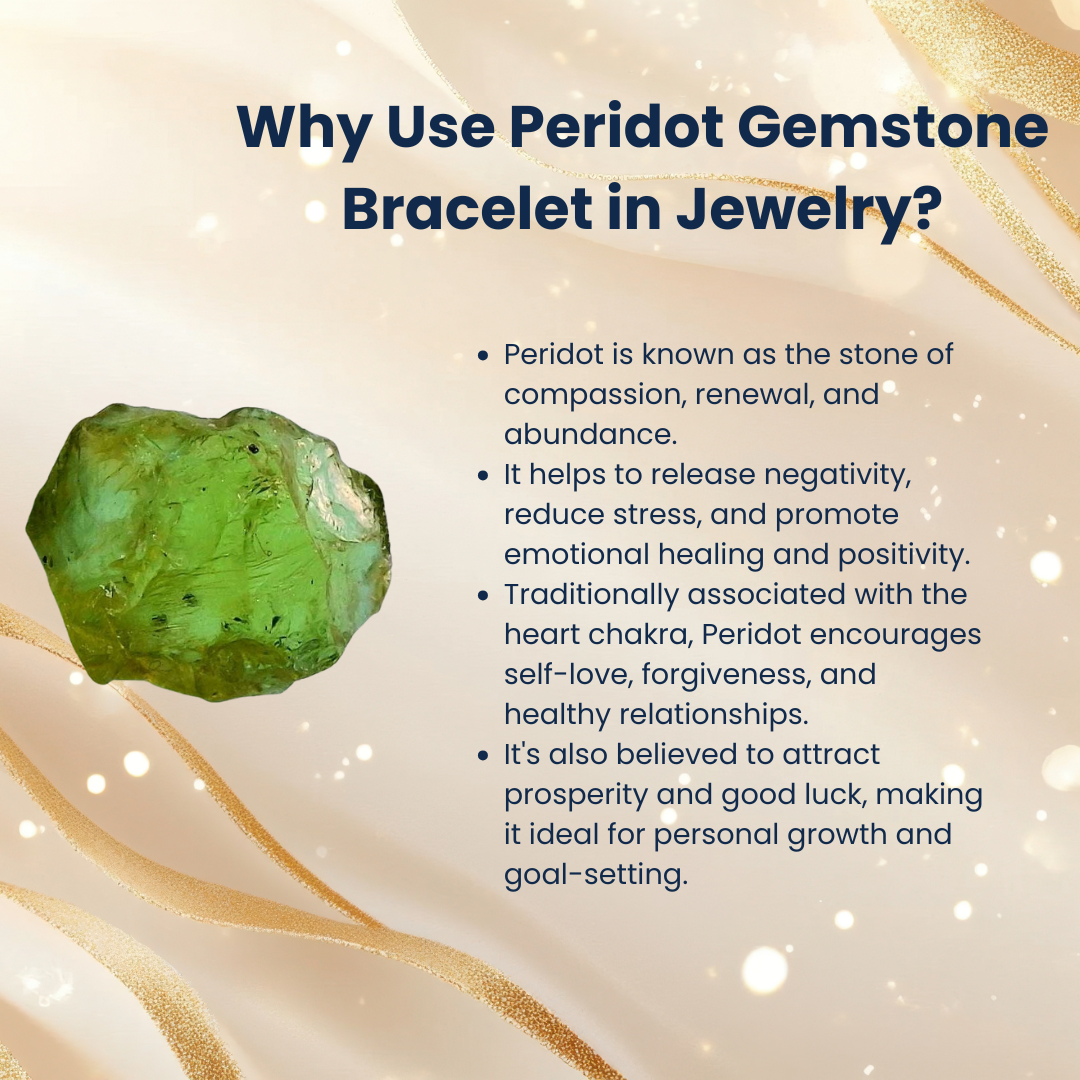 Enchanting Krystals Natural Peridot Gemstone Bracelet for Relationship Healing and Emotional Balance, 8mm, Unisex