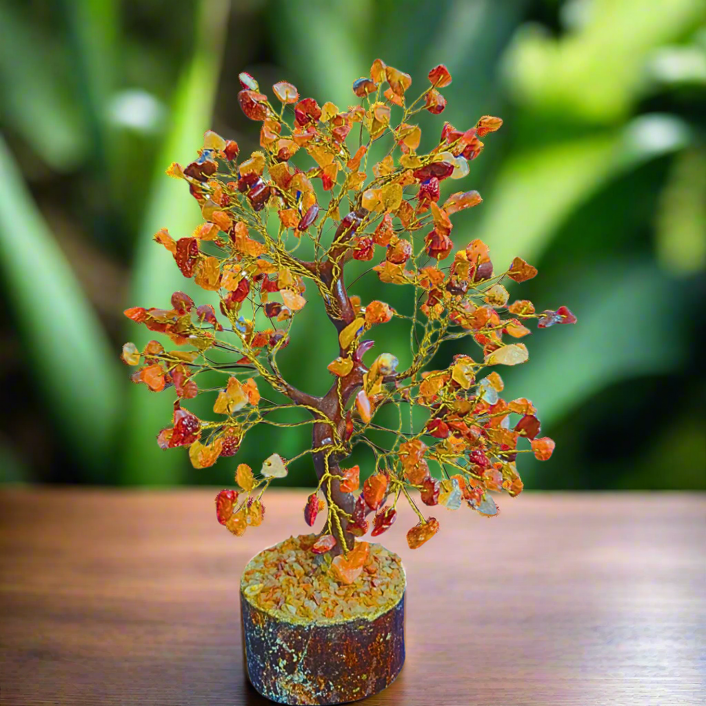 Carnelian Crystal Tree, 8 inches Tall for Passion, Joy, Positive Energy & Happiness