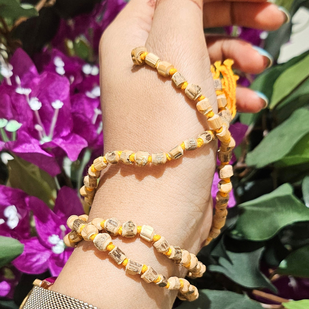 Soulwise Handcrafted Tulsi Jaap Mala 108 Beads – Traditional Prayer Beads Necklace for Devotion & Meditation