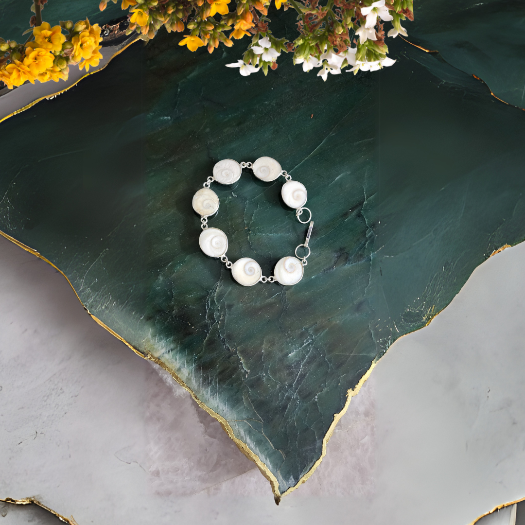 Gomti Chakra Spiral Link Bracelet