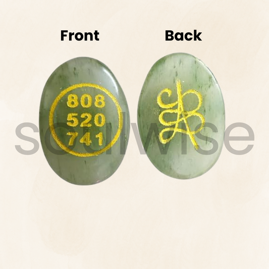 Soulwise Green Aventurine Zibu Coin – Natural Crystal Pocket Token for Luck, Protection & Spiritual Guidance