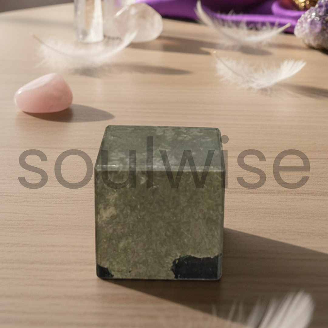 Natural Pyrite Cube – Raw Fool’s Gold Crystal – 1 Inch