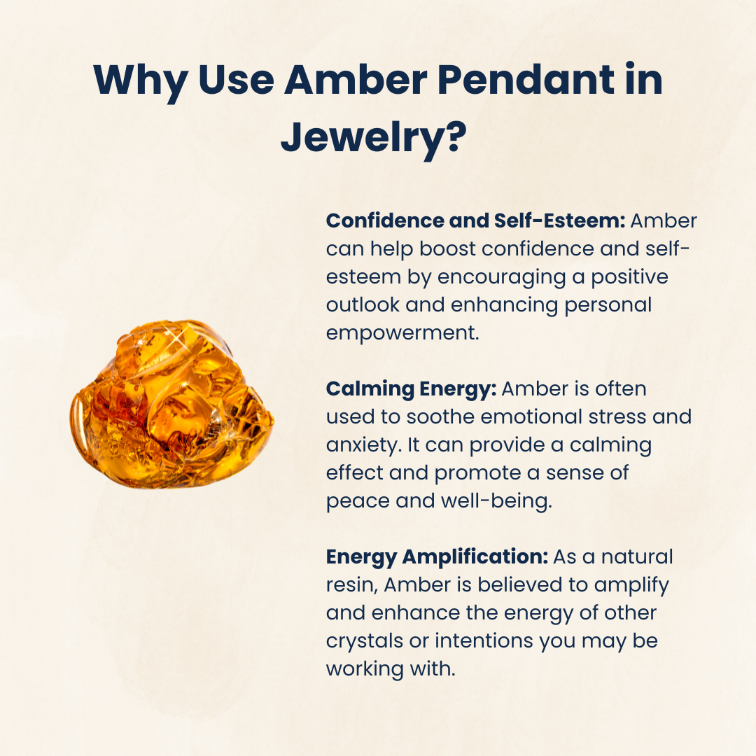 Baltic Amber Healing Crystal Pendant Certified