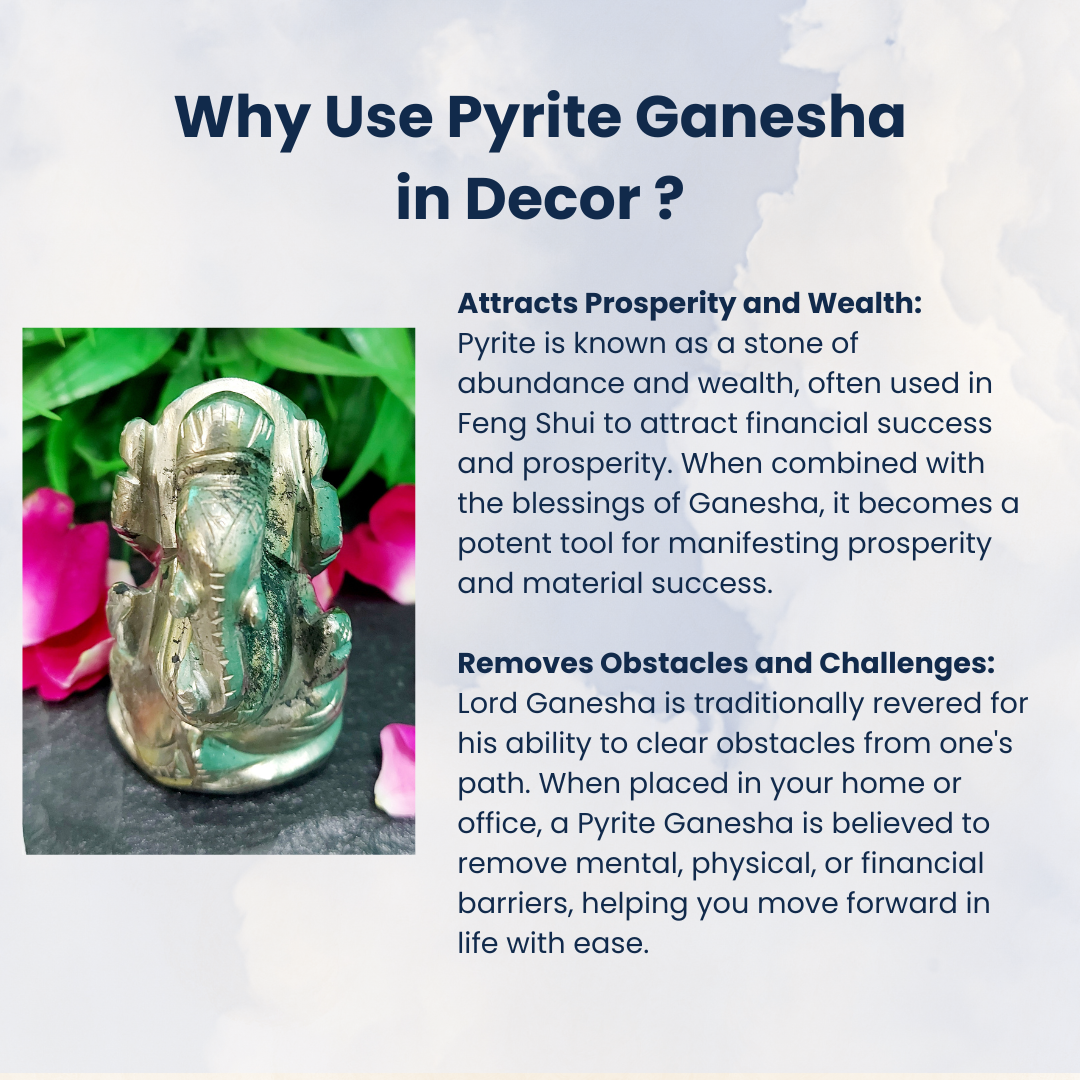 Pyrite Ganesha 2"
