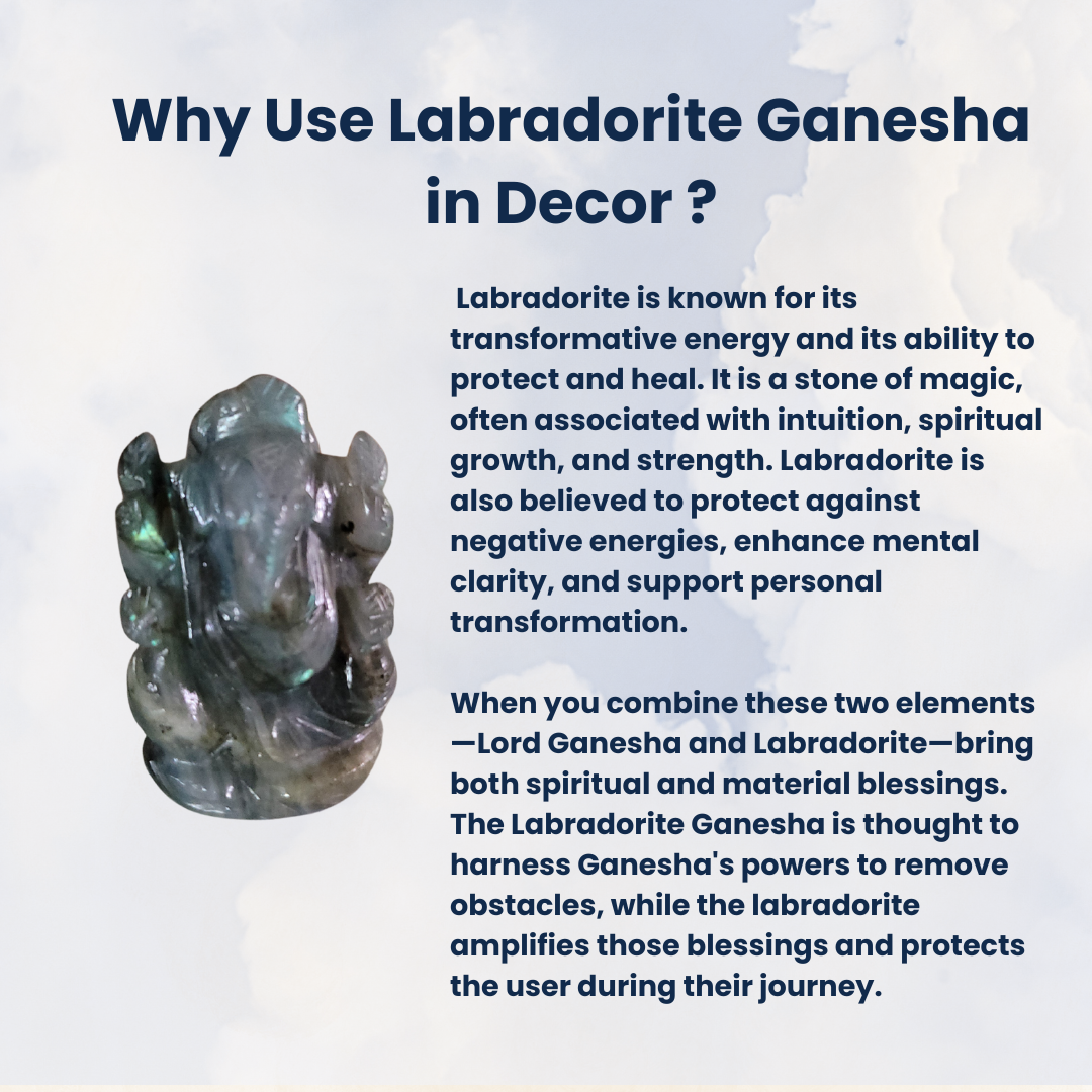 Labradorite Ganesha 2"
