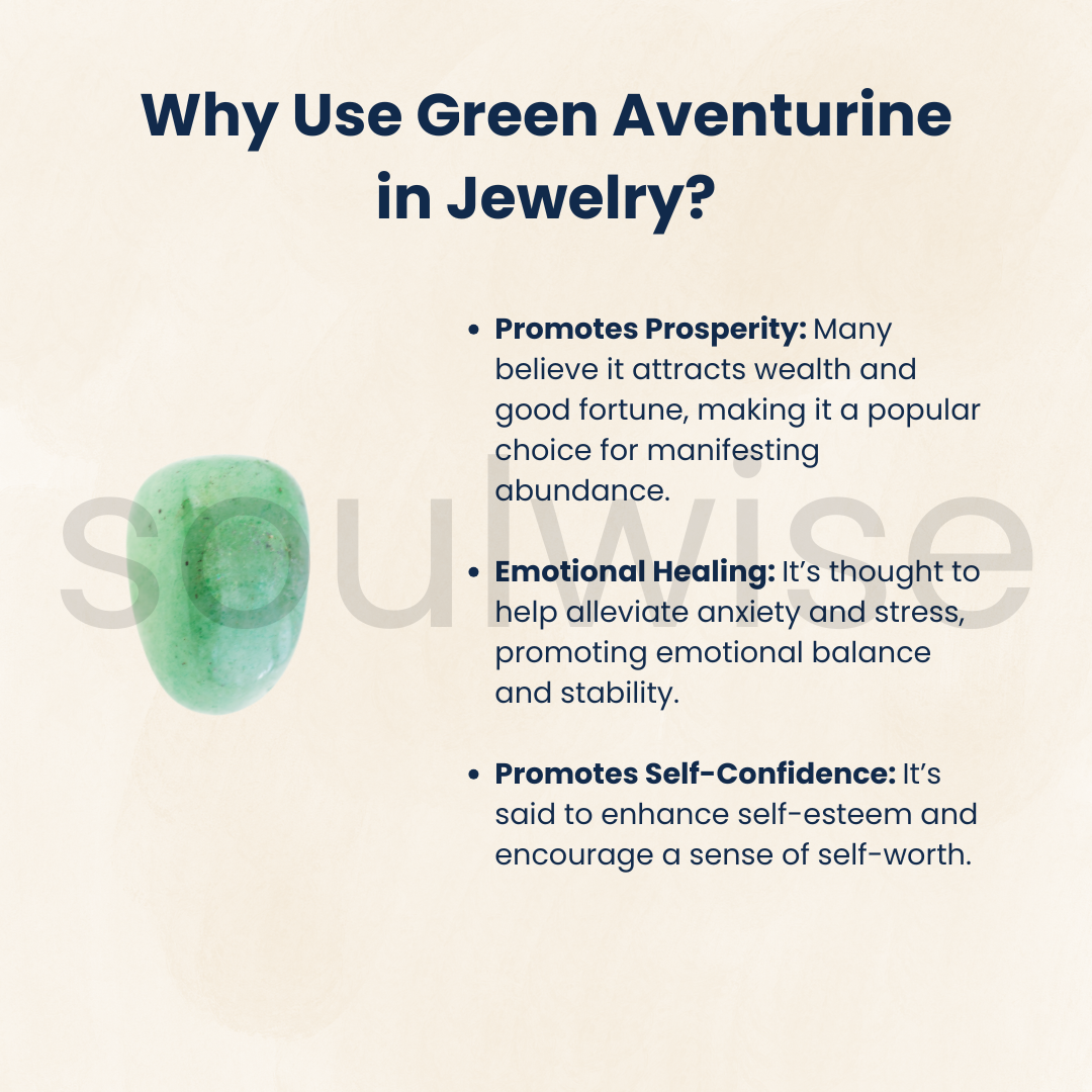 Soulwise Green Aventurine Bracelet – 12mm Natural Crystal Beads for Luck, Prosperity & Heart Chakra Healing – Unisex Stretch Bracelet.
