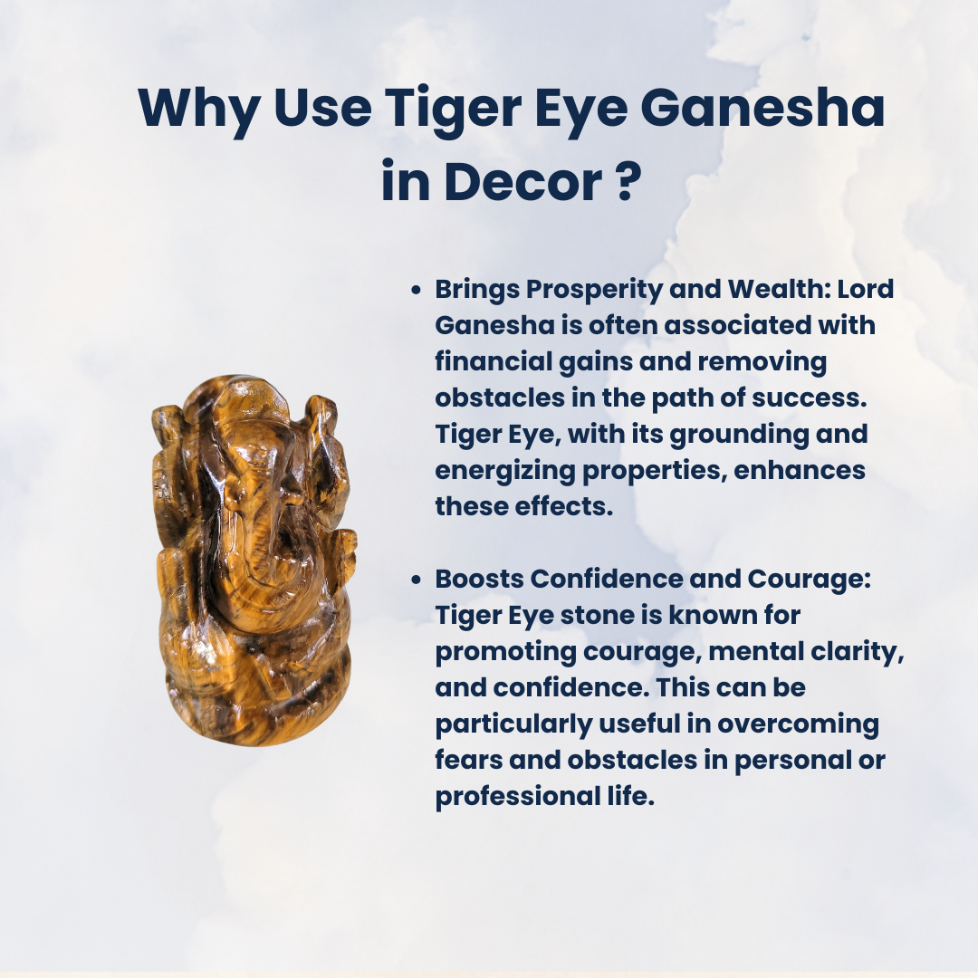 Tiger Eye Ganesha 2"