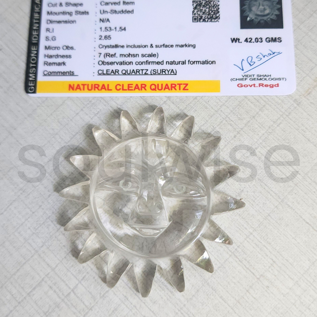 Clear Quartz Sun