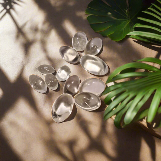 Enchanting Krystals Original Clear Quartz Lingam Stone | Natural Crystal for Meditation, Healing & Spiritual Energy | Sacred Idol for Puja & Home Decor.