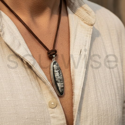 Orthoceras Fossil Kuber Pendant – Natural Kuber Stone Locket for Wealth Attraction, Abundance & Money Magnet Energy | Unisex