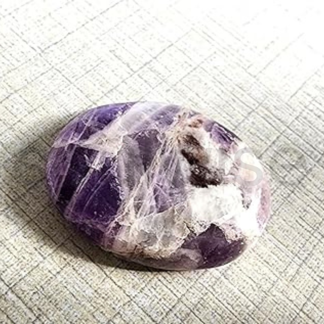 Soulwise Amethyst Thumb Stone – Polished Worry Stone for Anxiety Relief, Meditation, Reiki & Pocket Crystal Healing