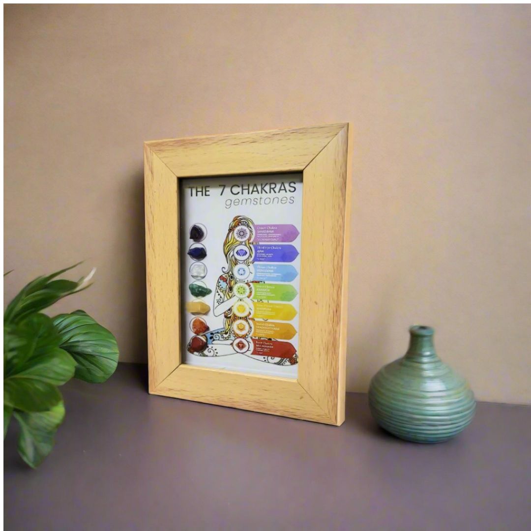 7 Chakra Healing Crystal Frame for Positive Energy & Meditation