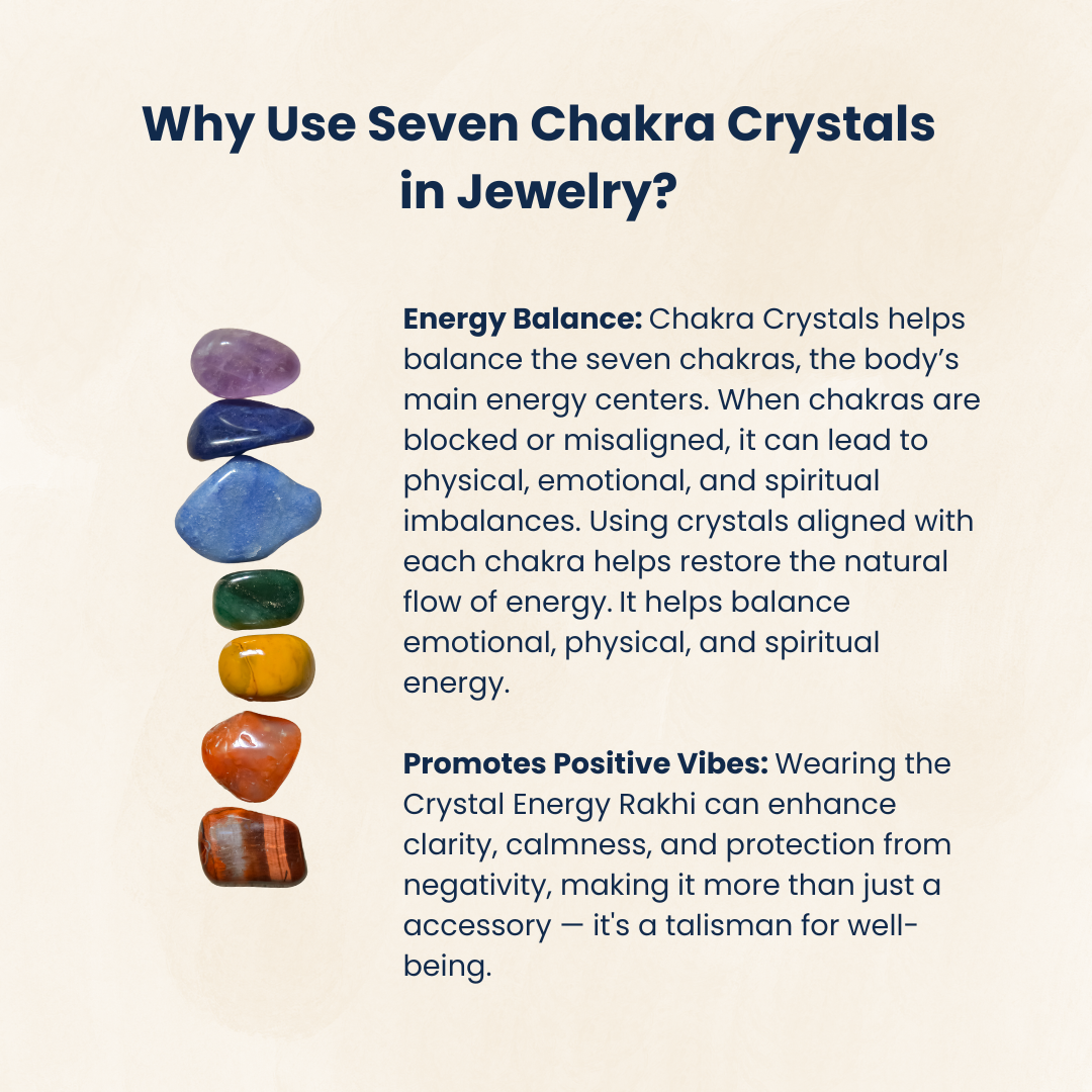 Soulwise Rakhi Gift for Brother – Rose Quartz & Pyrite Crystal Tree Set with Wooden Base (6") + Designer 7 Chakra Healing Stone Rakhi – Raksha Bandhan Special Combo Gift.