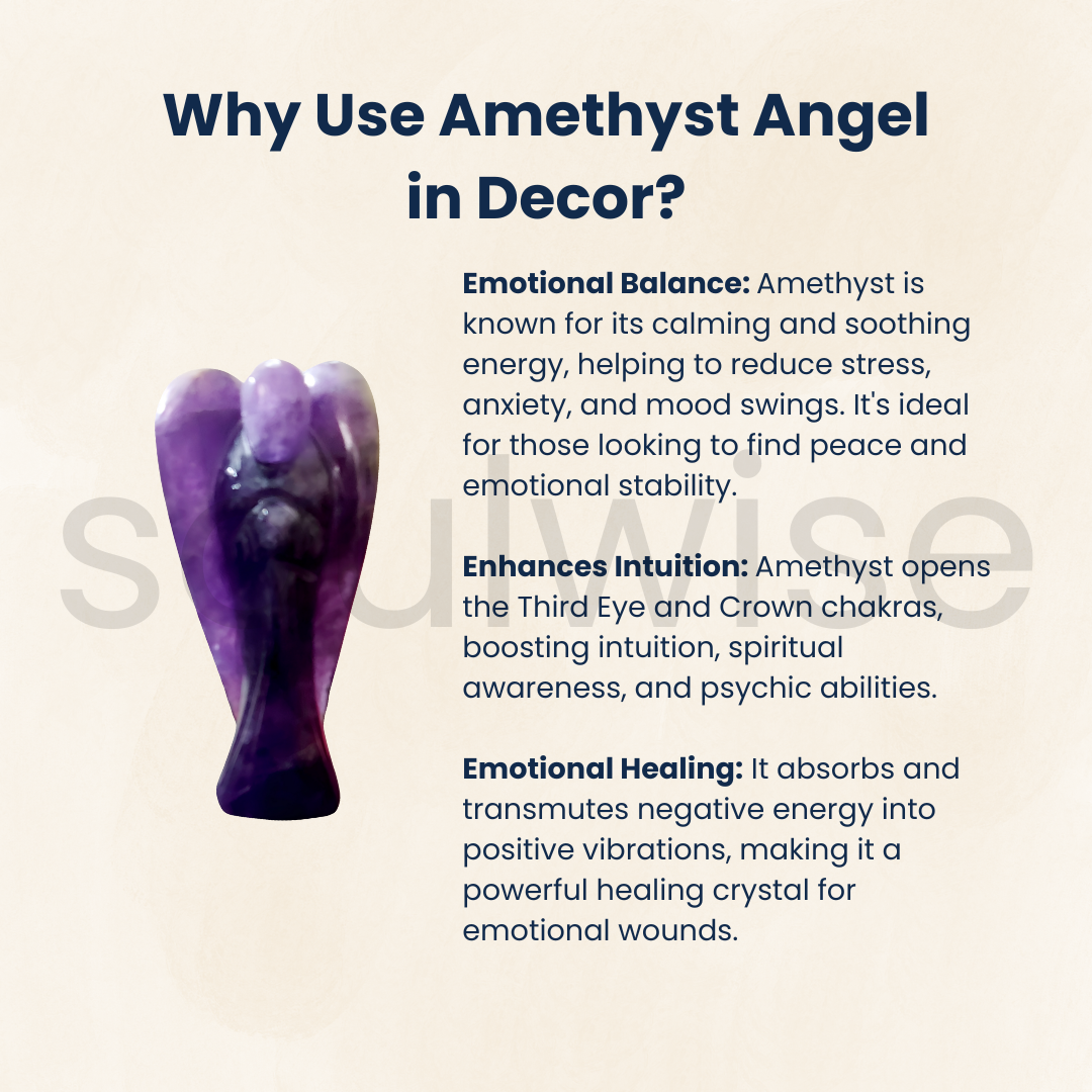 Amethyst Angel Figurine 1 "