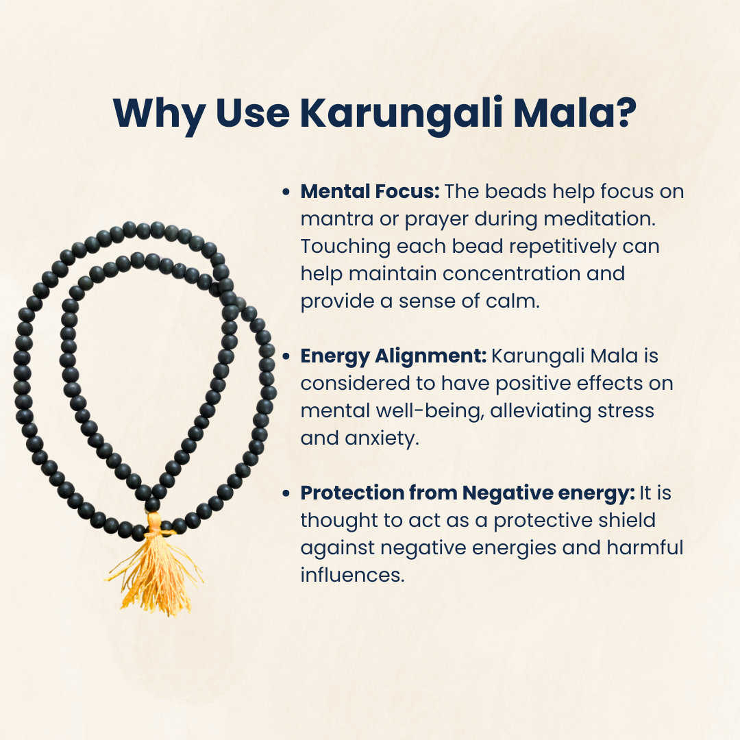 Original Karungali Mala 108 Ebony Wood beads