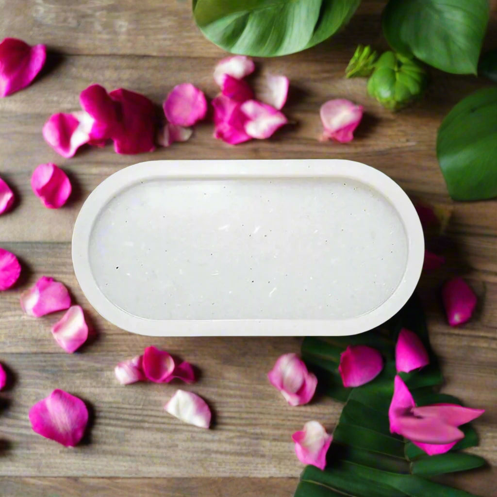 Soulwise Selenite Crystal Recharging Plate – 6" White Charging Slab for Cleansing Crystals, Jewelry & Energy Tools.