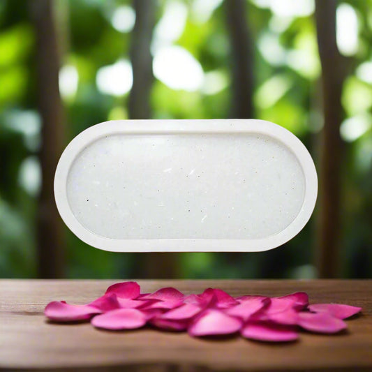 Soulwise Selenite Crystal Recharging Plate – 6" White Charging Slab for Cleansing Crystals, Jewelry & Energy Tools.