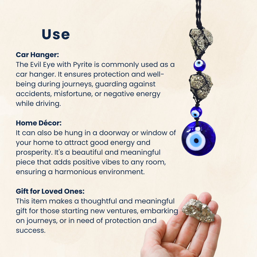 Evil Eye with Pyrite, Door & Car hanger