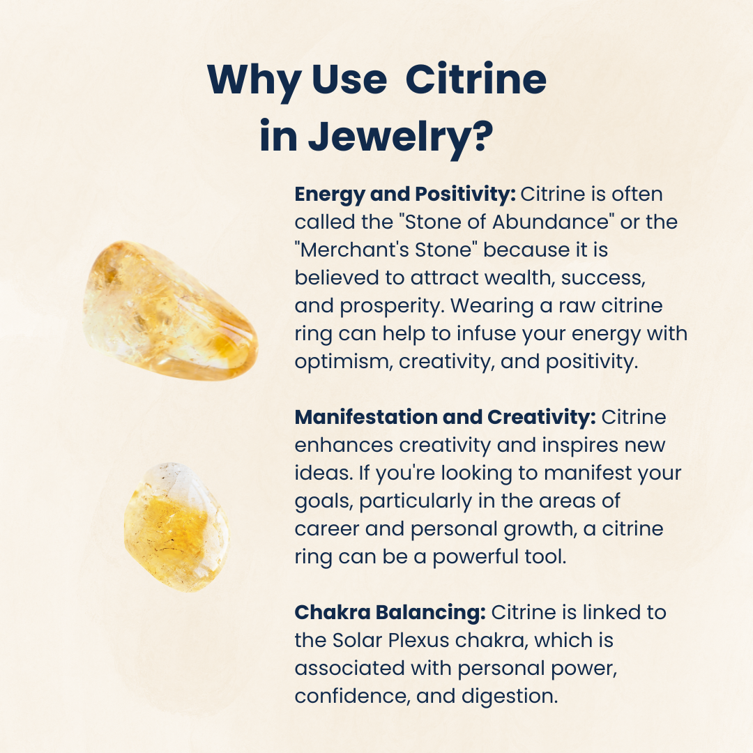 Citrine Gemstone Ring, Certified, Adjustable