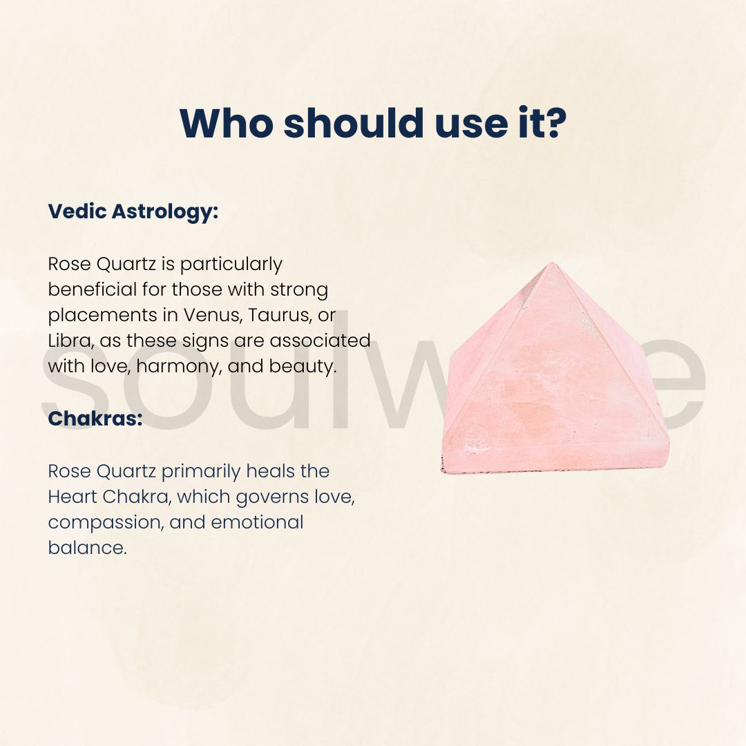 Rose Quartz Pyramid – Small Natural Crystal Pyramid for Love, Healing & Energy Balancing
