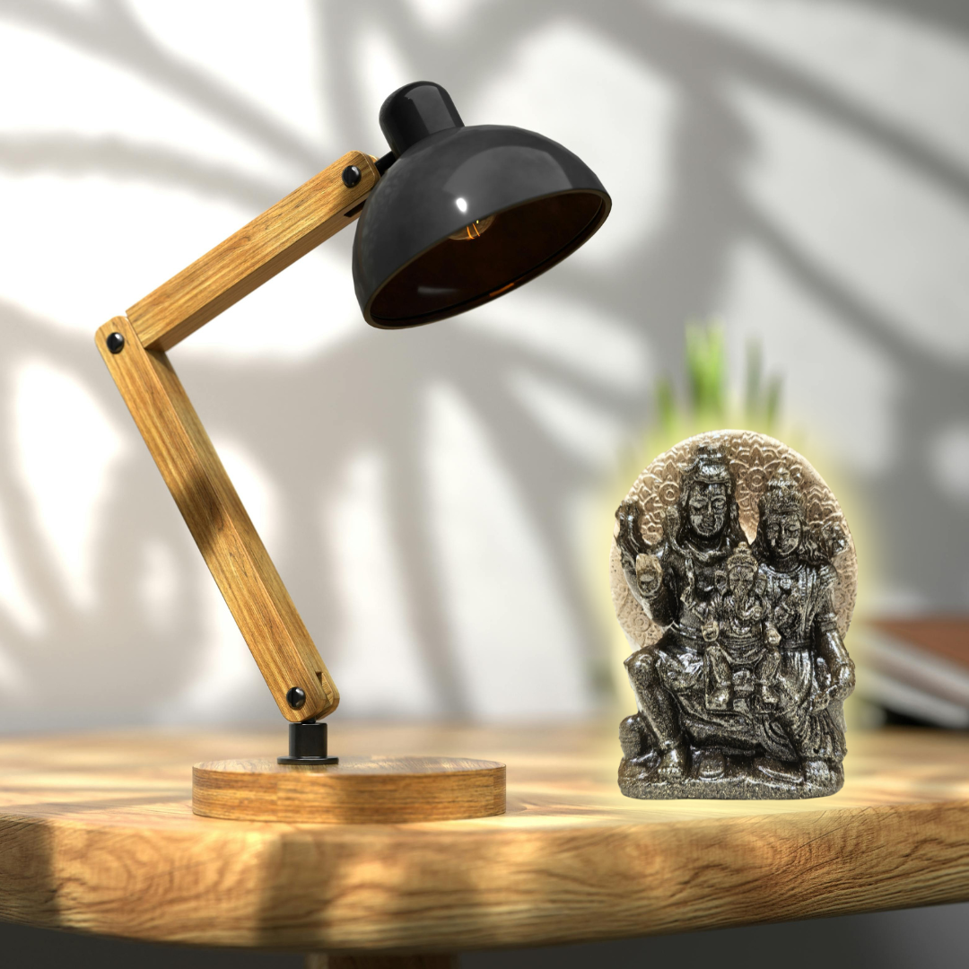Divine Family Statue of Lord Shiva, Parvati, & Ganesha |Pyrite Shiva Parivar Idol | Prosperity & Protection Figurine for Home Temple, Vastu, Meditation & Spiritual Gifts.