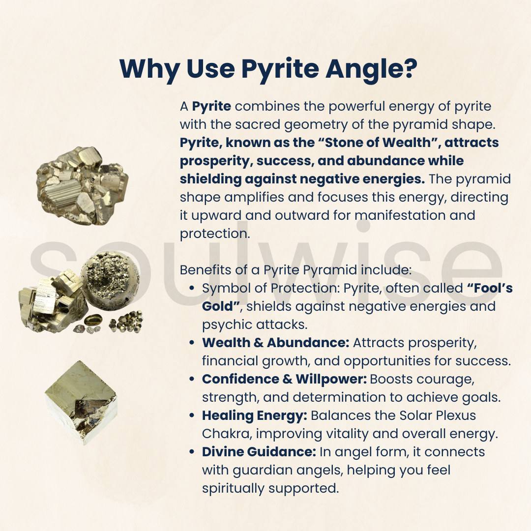 Natural Pyrite Angel – 2 Inch Hand-Carved Crystal Figurine – Healing Stone