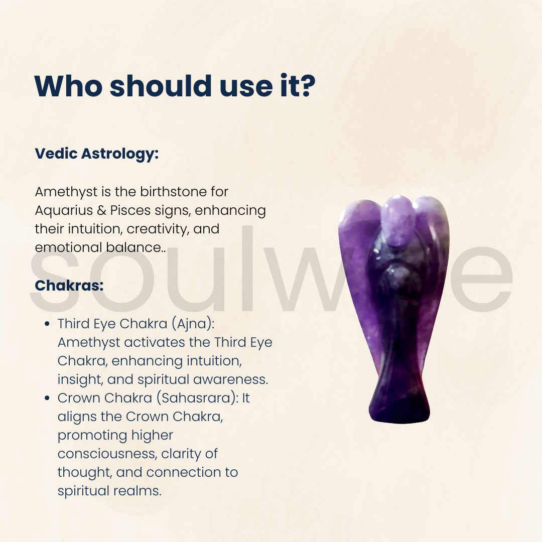 Amethyst Angel Figurine 1 "