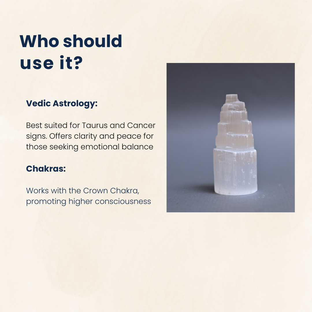 Selenite Crystal Tower 4"