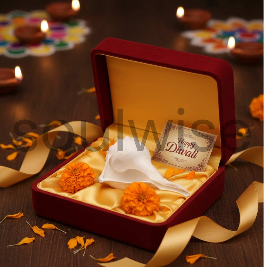 Dakshinavarti Shankh – 2 Inch Right-Handed Natural Conch Shell for Puja, Vastu, and Lakshmi Sadhana | Auspicious Hindu Spiritual Item for Home Temple & Wealth Rituals