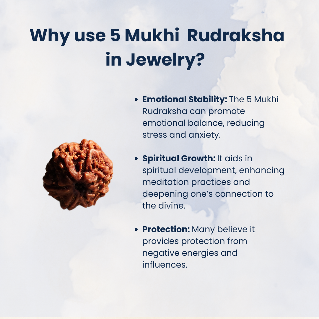 5 Mukhi Rudraksha Gold Tone Bracelet, Certified