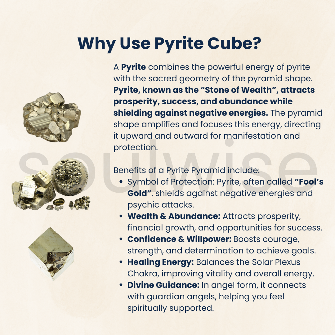Natural Pyrite Cube – Raw Fool’s Gold Crystal – 1 Inch